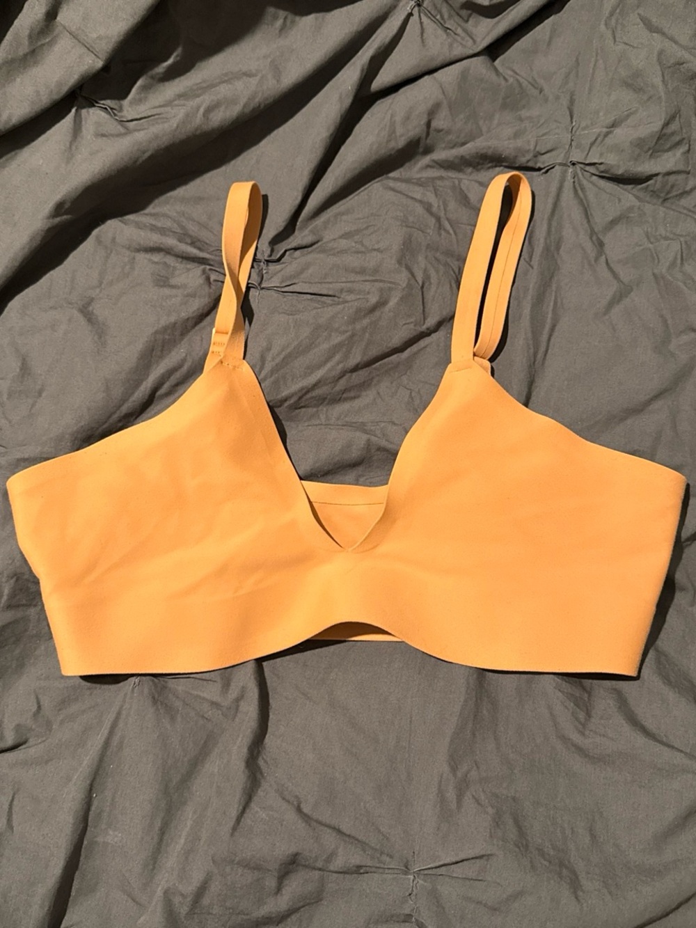 Everyday V-Neck Seamless Bralette in Mustard